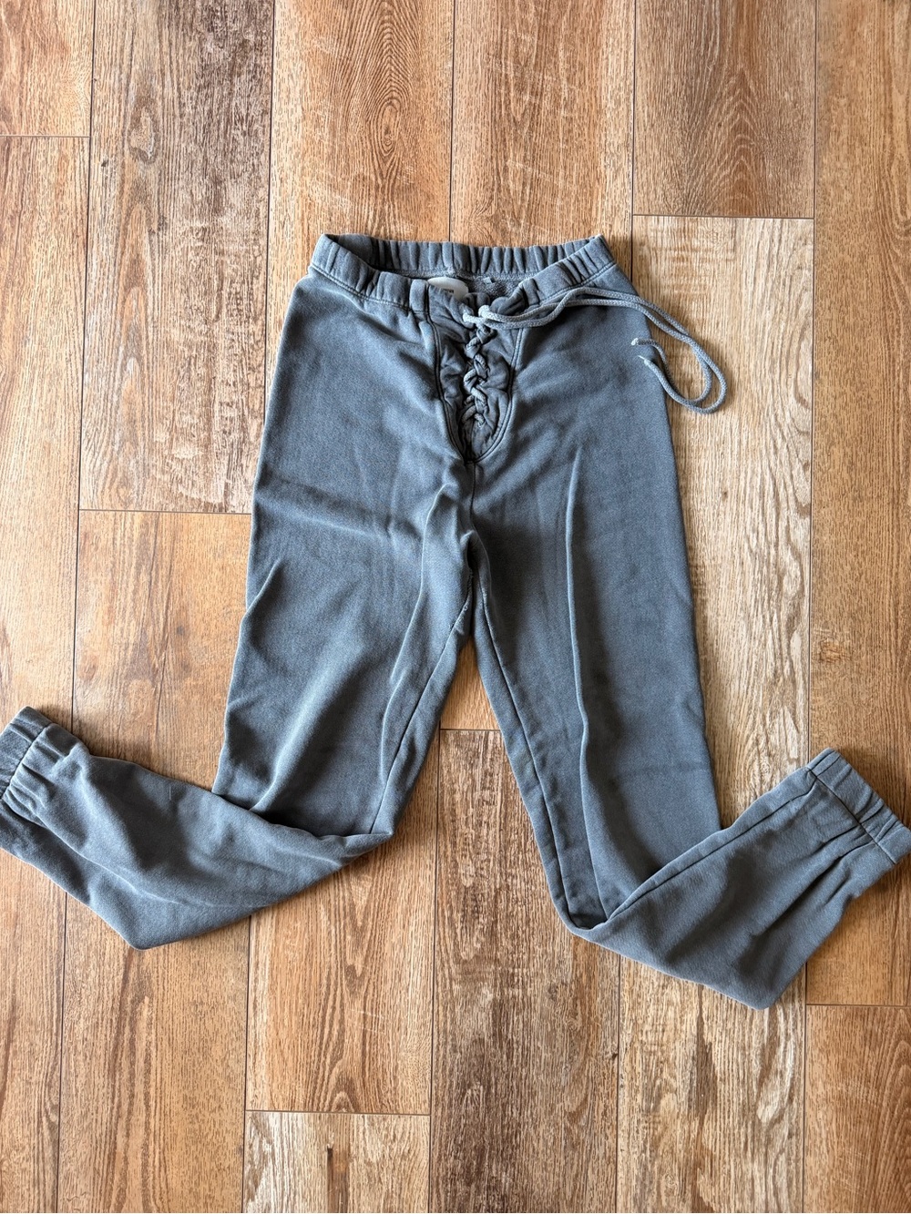 Joah Brown Slate Gray Lace-Up Jogger